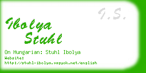 ibolya stuhl business card